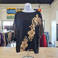 Chico's Size 1 Black Used Blouse