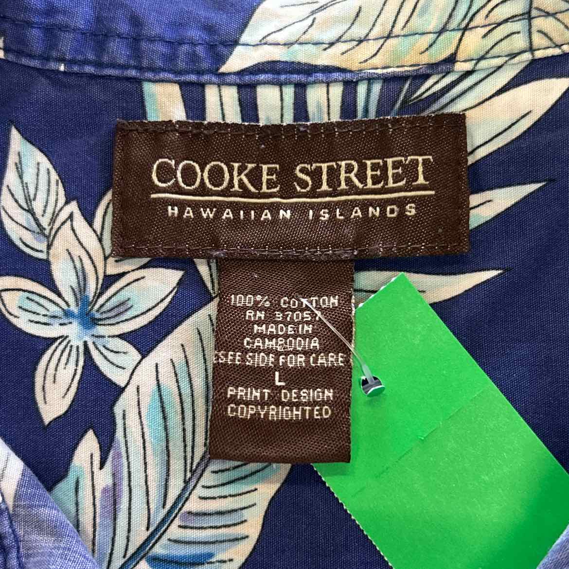 cooke street Size L Blue Preloved MENS Button Down Shirt