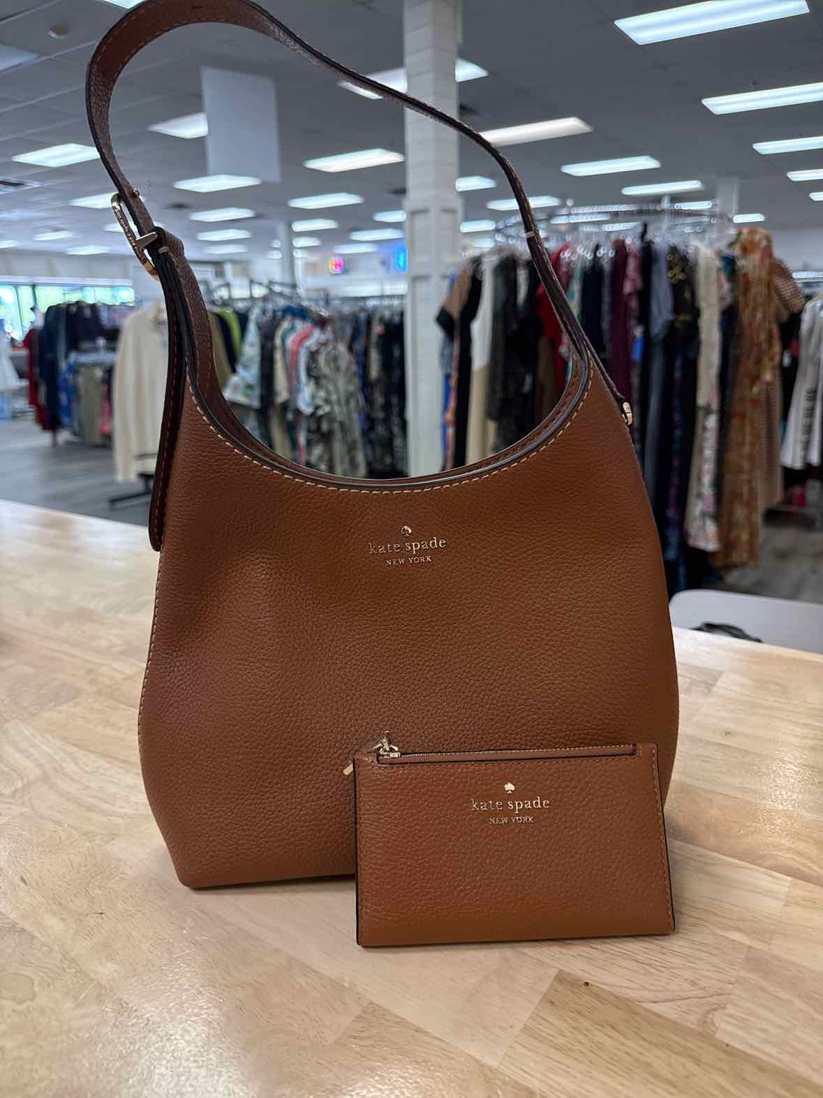 Kate Spade 454 Small  Tan Hobo Leather Preloved Handbag