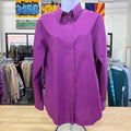 Foxcroft Size 10P Purple Preloved Button Down Shirt