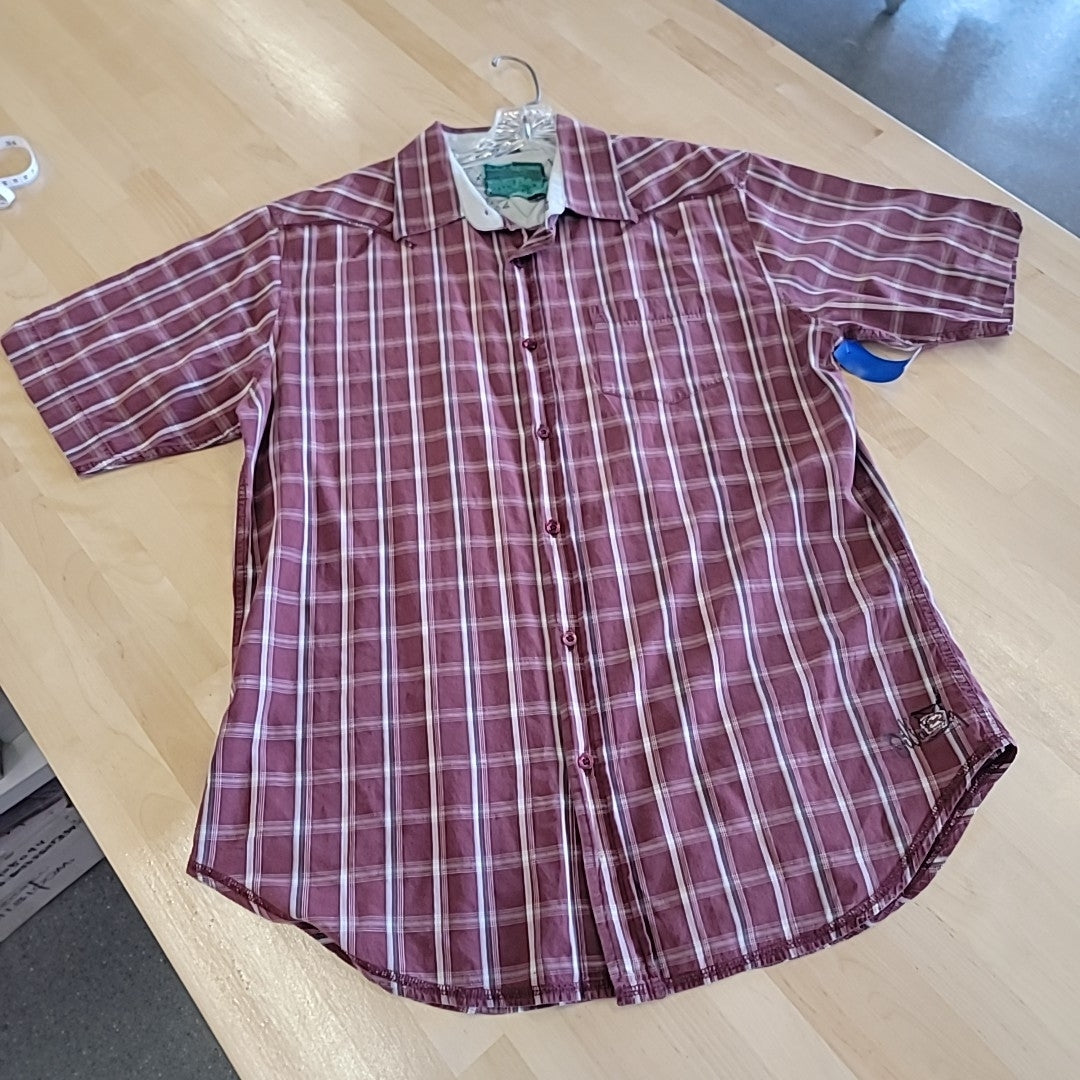 billabong Men's Size XL Red MENS Button Down Shirt