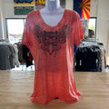 Harley Davidson Size 2X Orange Preloved T-Shirt SS
