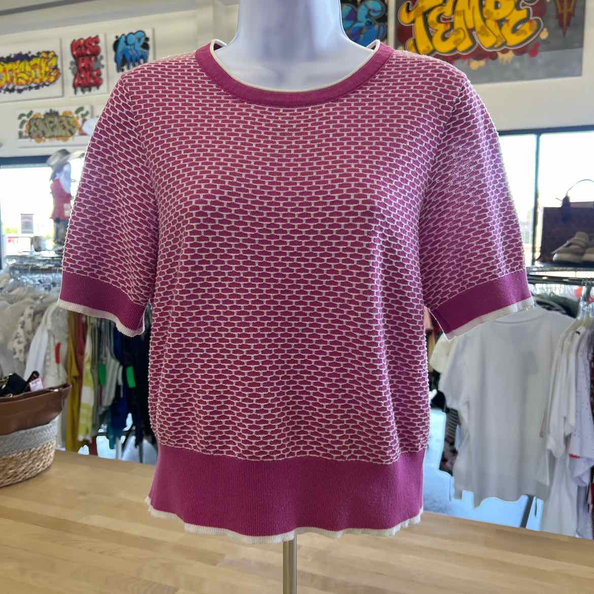 Industry Size XL Pink Knit Preloved Knit Top