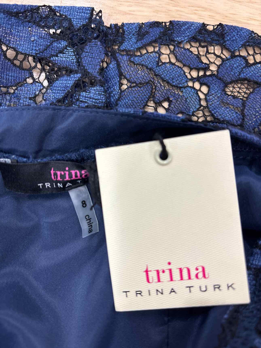 Trina Turk Size 8 Blue Lace New Dress
