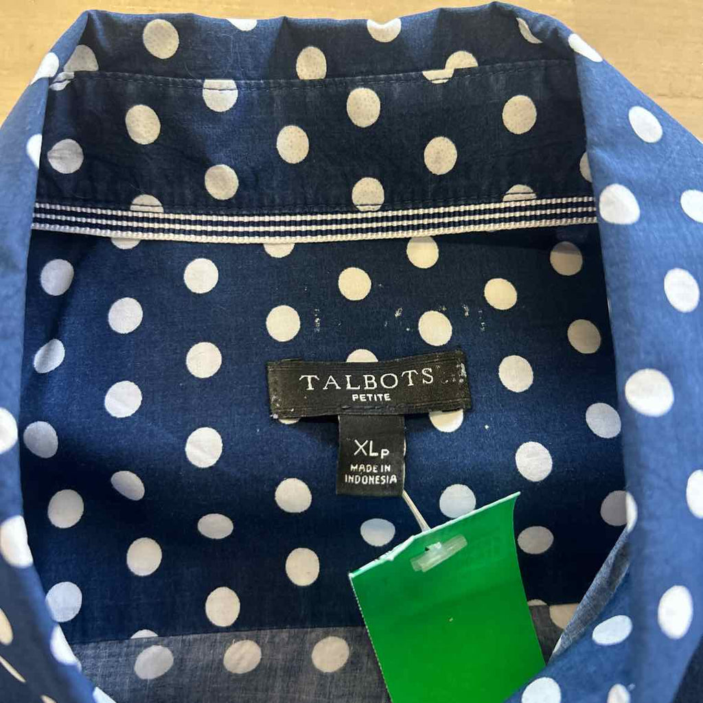 Talbots Size XLP Blue Preloved Button Down LS
