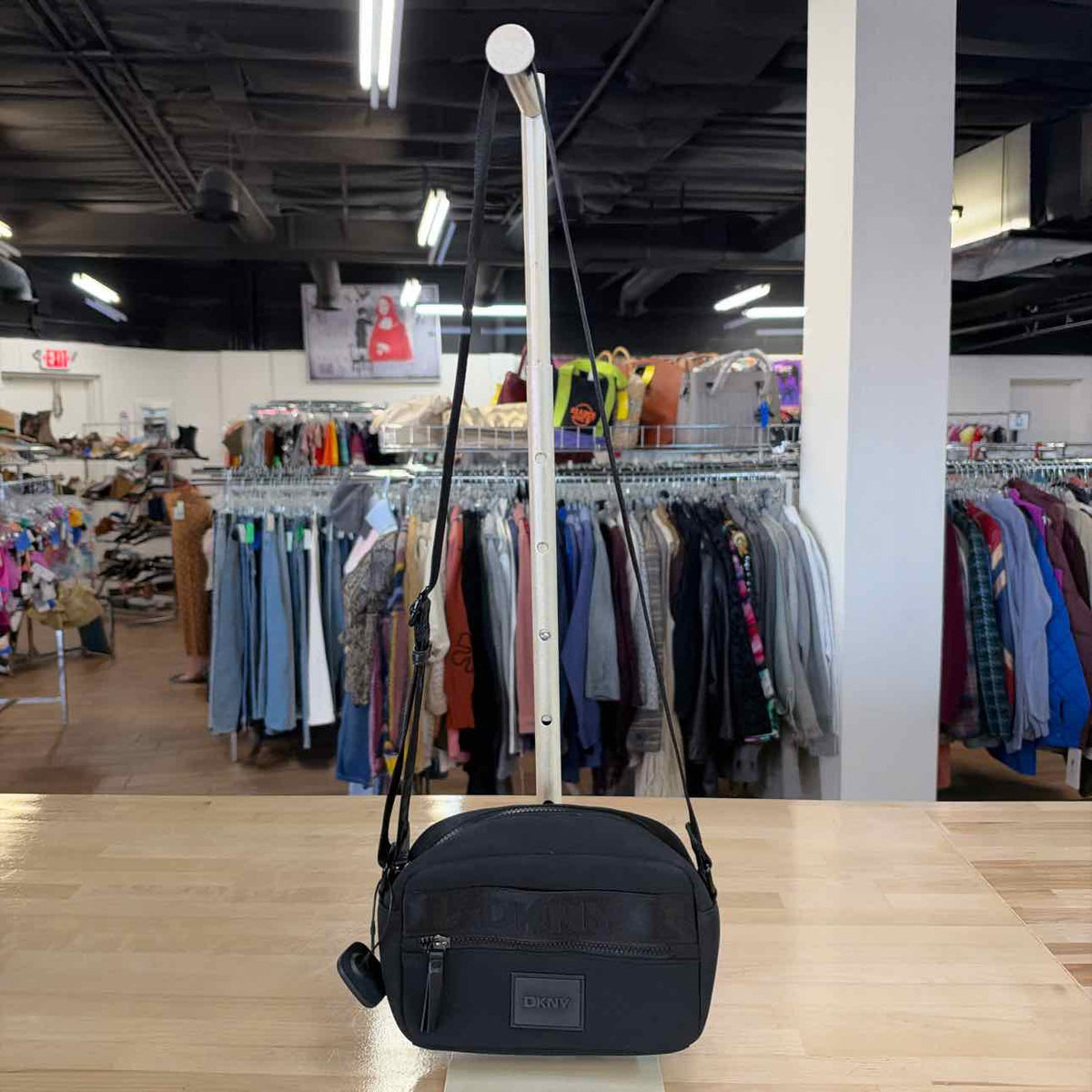 DKNY Black Nylon Camera Bag