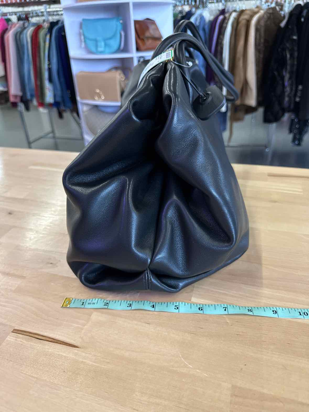 Donna Karan New York Poplin Large Leather Satchel NWOT