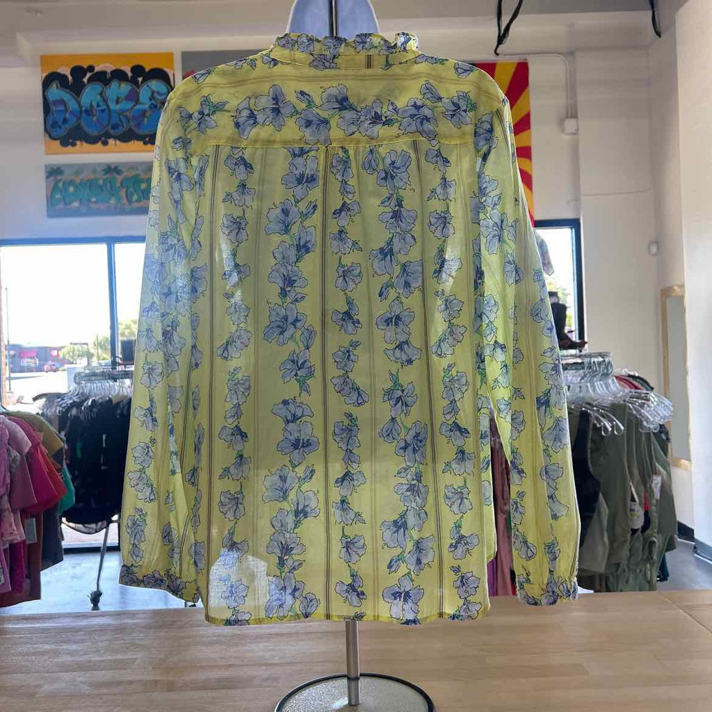Talbots Size LP Yellow Preloved Blouse LS