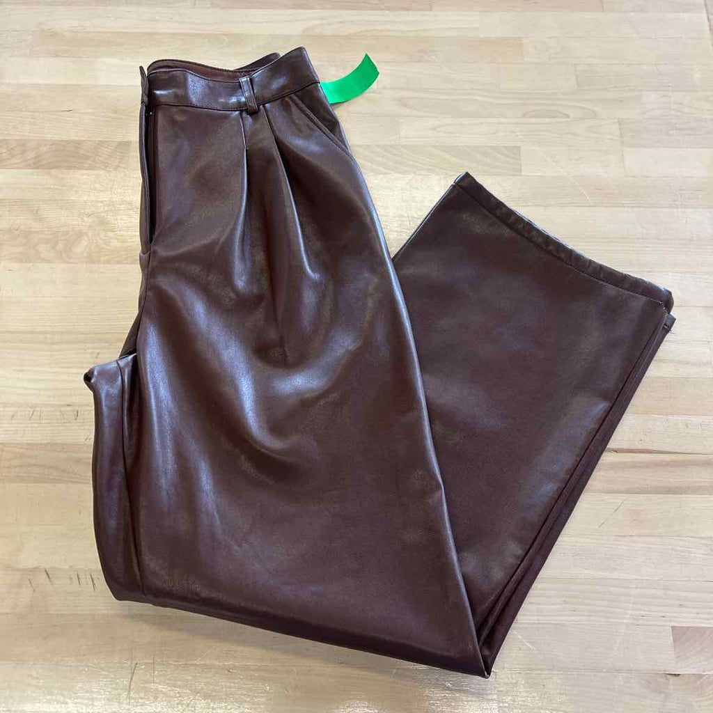 Bar III Size 6 Brown Leather Preloved Pants