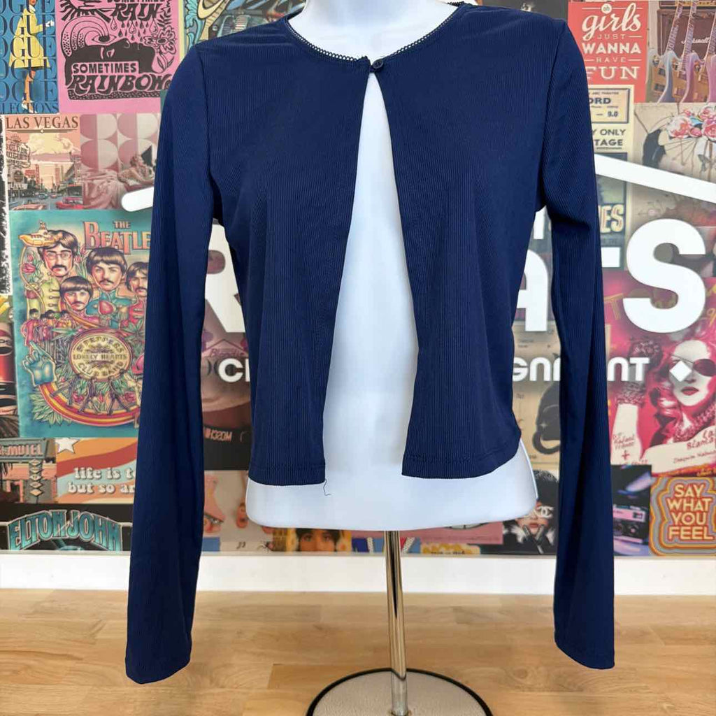 Just Polly Size M Flyaway Long Sleeve Cardigan