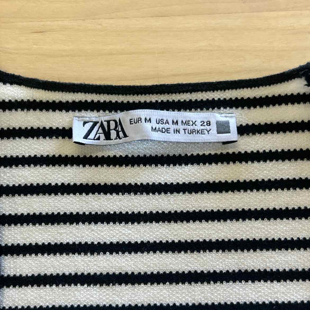 zara Size M Black White Preloved Tank