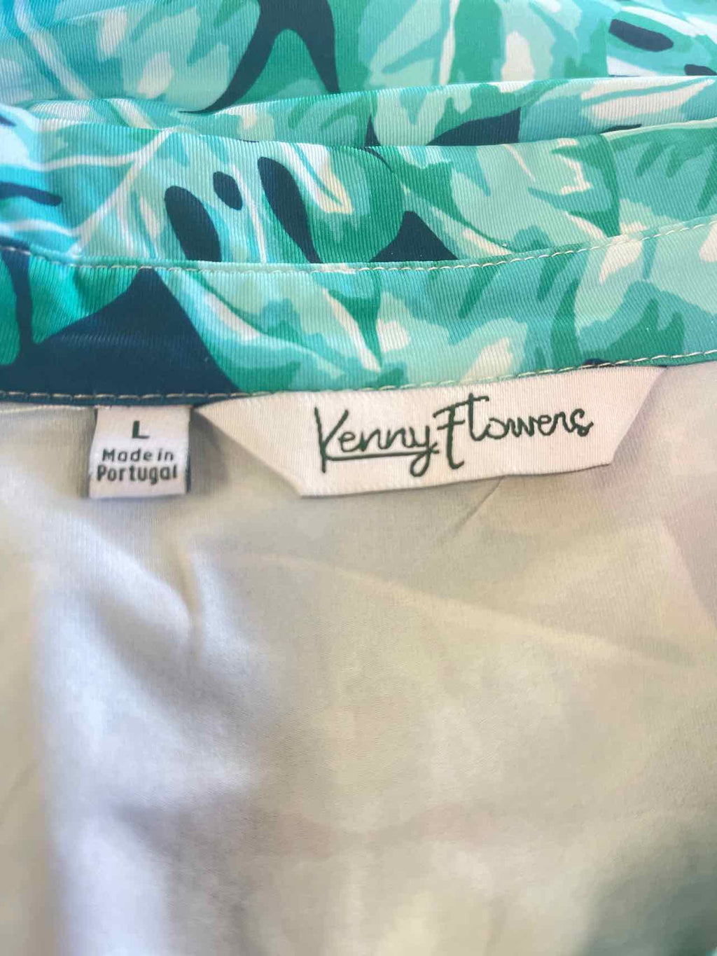 Kenny Flowers Size L Blue green Preloved Polo