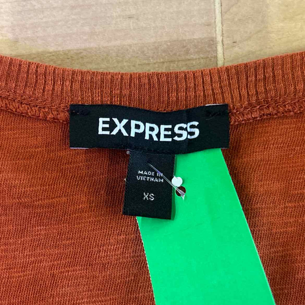 Express Size XS Orange Preloved Sleeveless