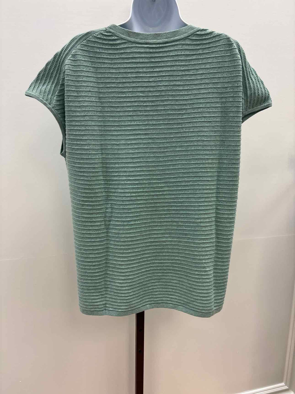 J Jill Size M Green Knit New Knit Top