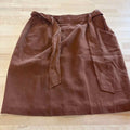 August Silk Size 12 Brown Silk Preloved Skirt
