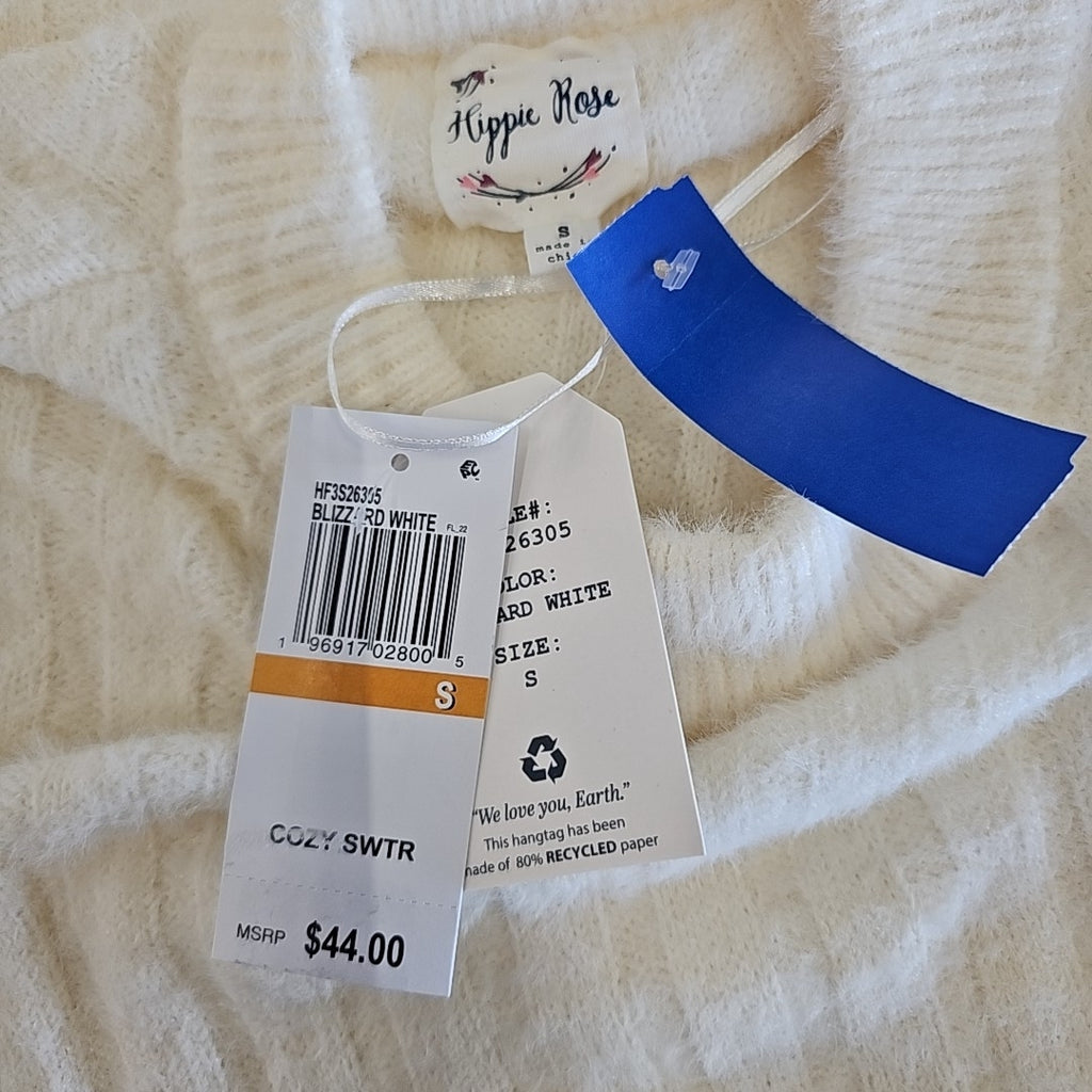 hippie rose Size S White Knit New Sweater