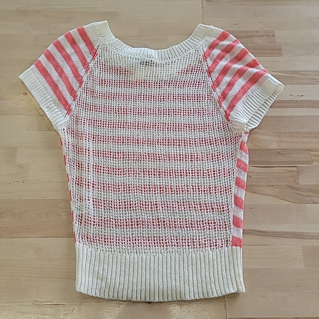 aerie Size S pink & white Knit Top