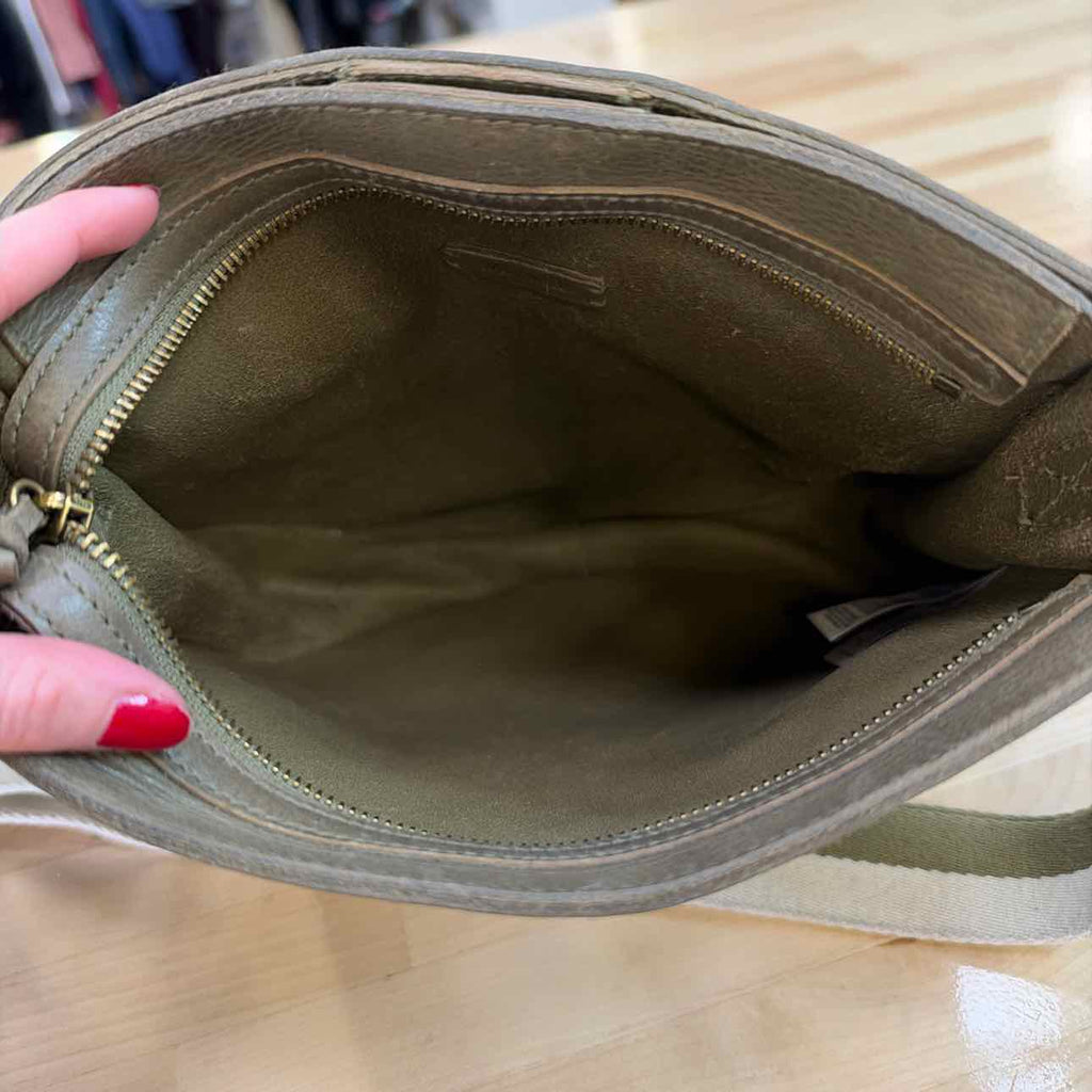 Madewell Green Leather Crossbody