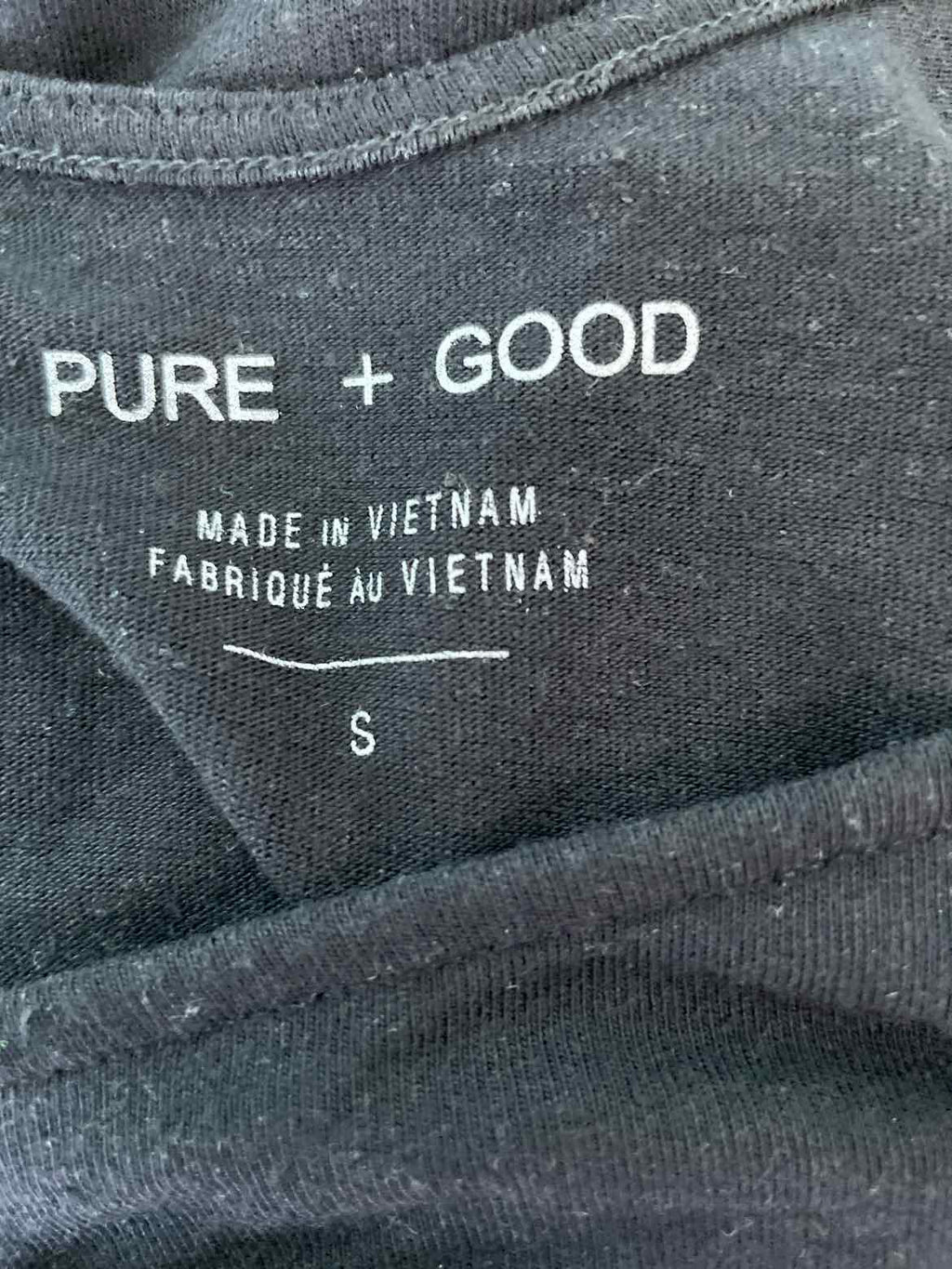 Pure + Good Size S Black Tank