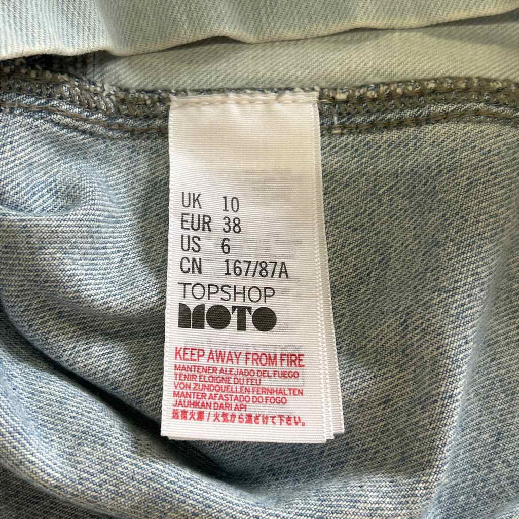 topshop Size 6 Blue Denim Preloved Dress