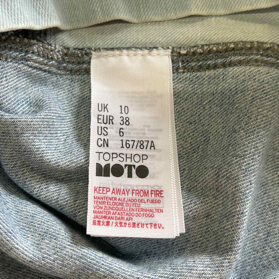 topshop Size 6 Blue Denim Preloved Dress