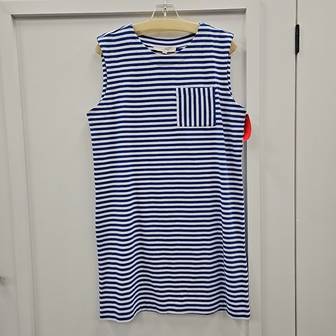 Loft Size S Blue & White Preloved Dress