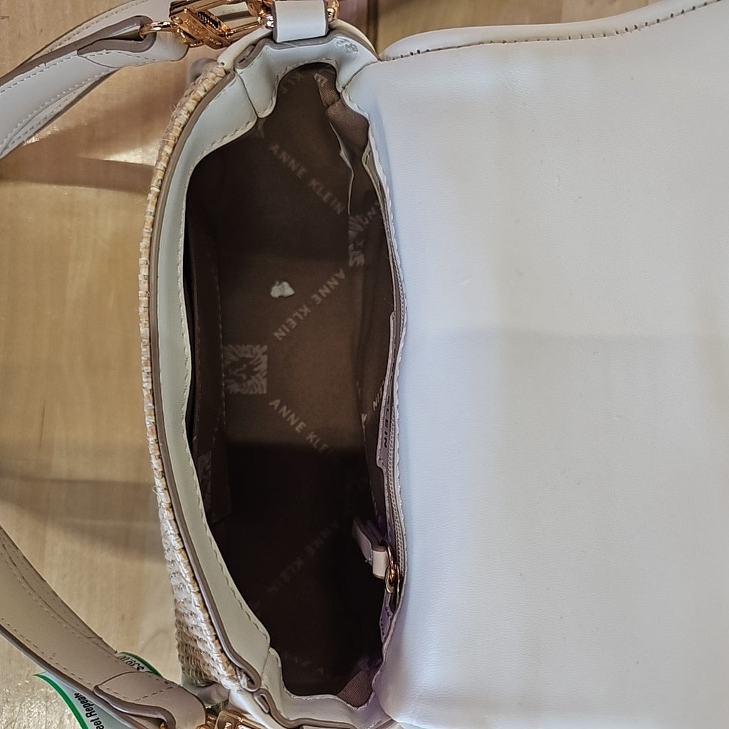 Anne Klein Flap with Detachable Shoulder and Crossbody Straps Straw