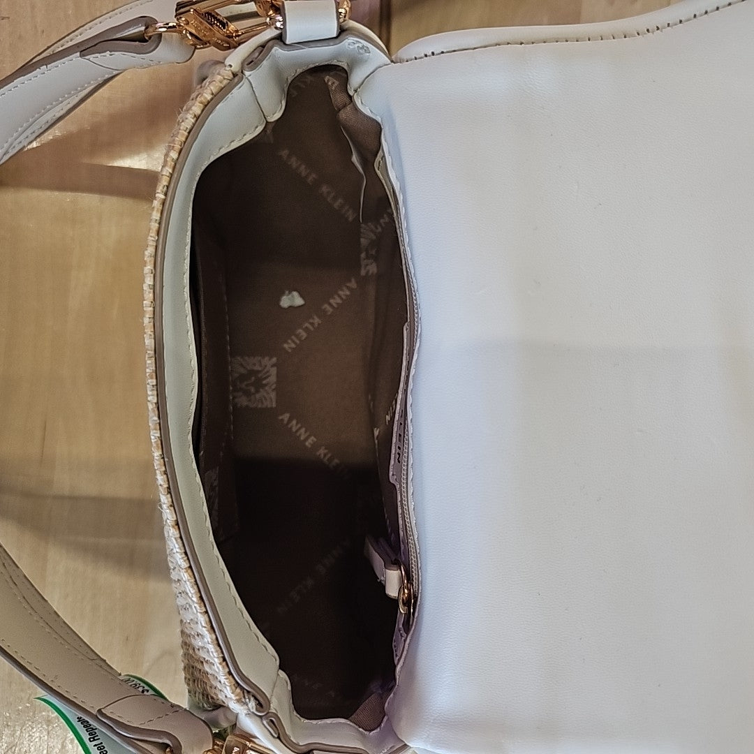 Anne Klein Flap with Detachable Shoulder and Crossbody Straps Straw