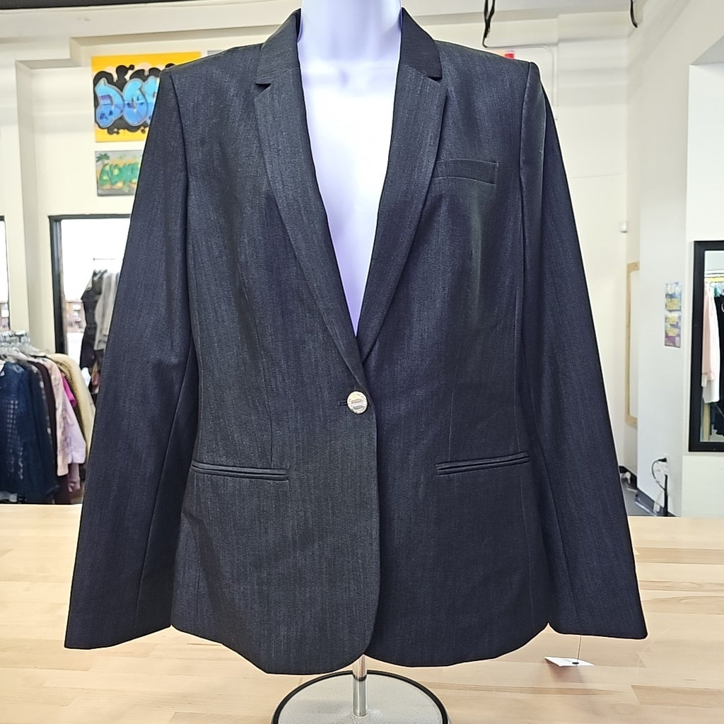 Calvin Klein One-Button Blazer, Regular and Petite Sizes - Indigo