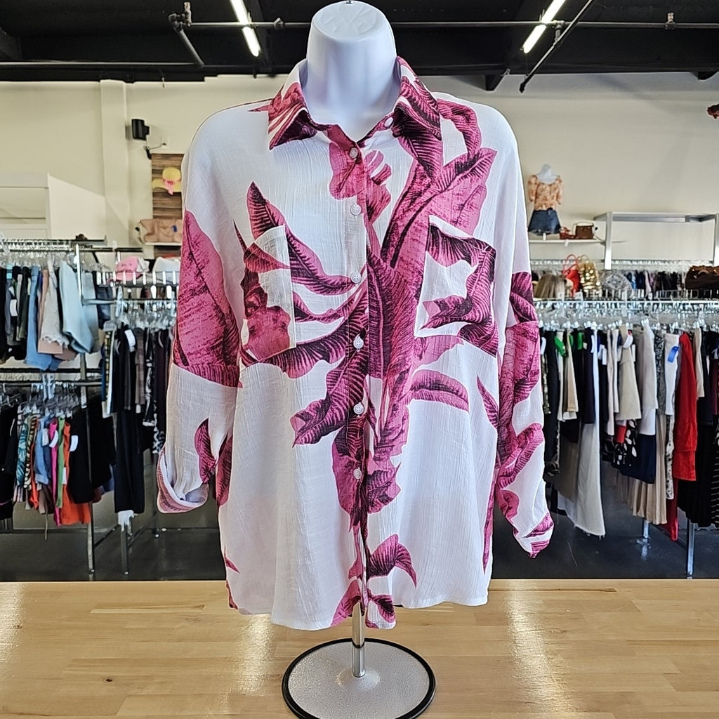 Diosun Size S Pink Button Down Shirt