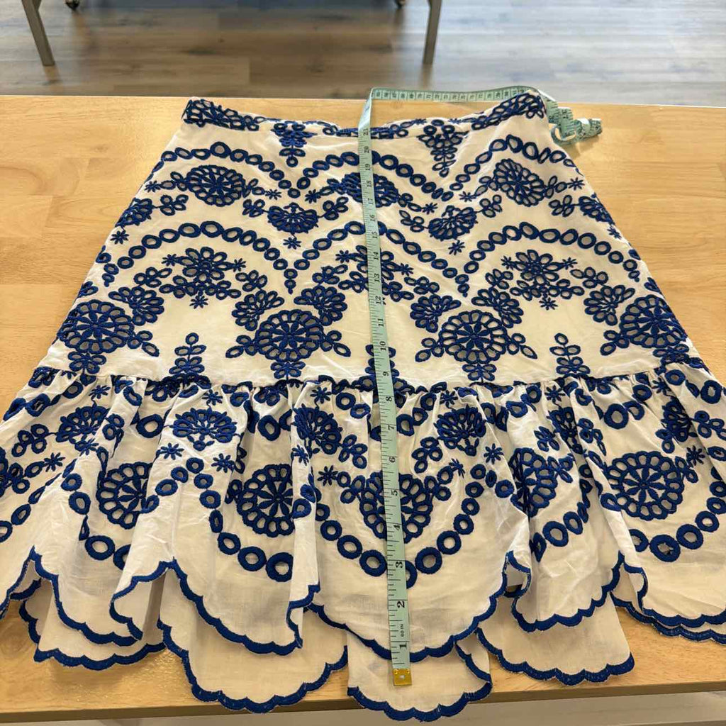 Anne Klein Size M Blue White eyelet New Skirt