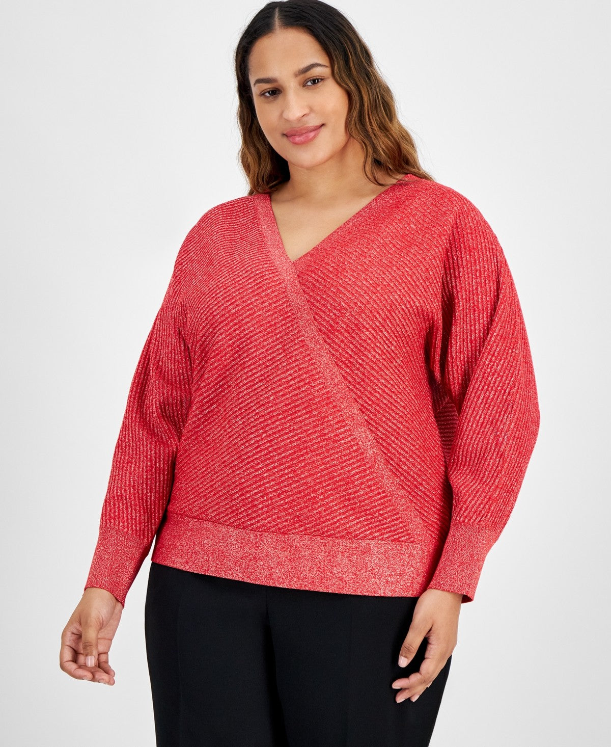 JM Collection Size 2X Red Sweater