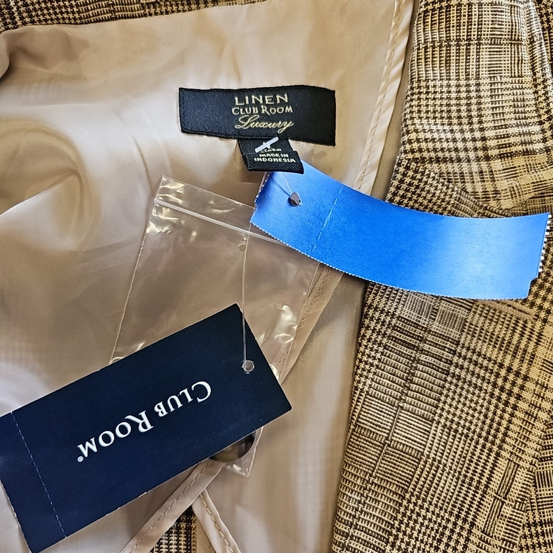Club Room Size L Tan Blazer