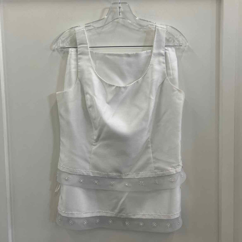 Jessica Howard Size 10 White Polyester Preloved 2 Piece Set