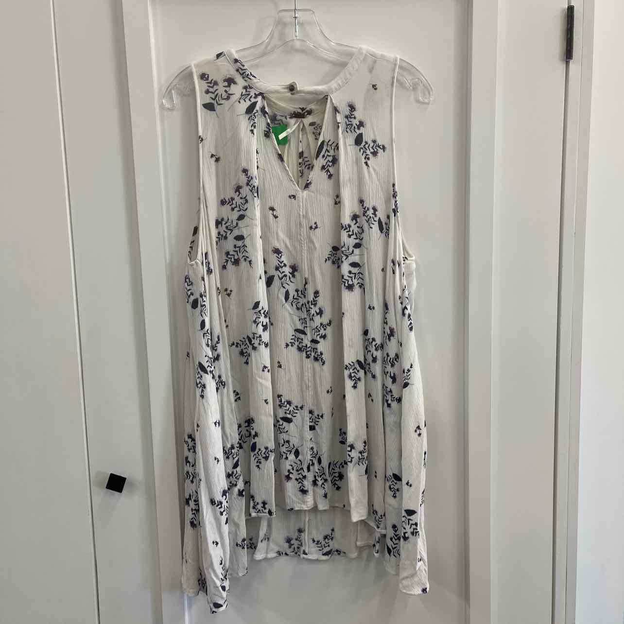 Free People Size L White Preloved Sleeveless