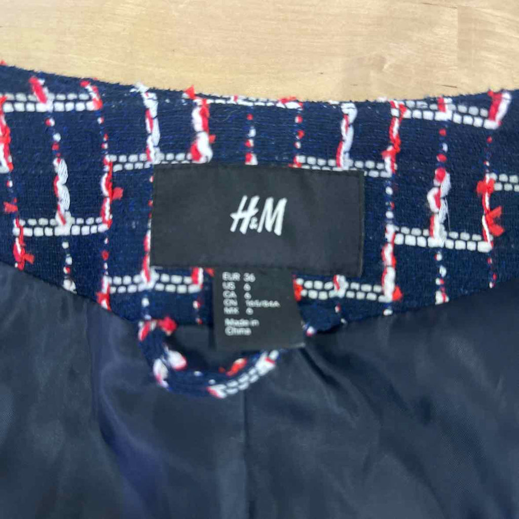 H&M Size 6 Blue/Red Blazer