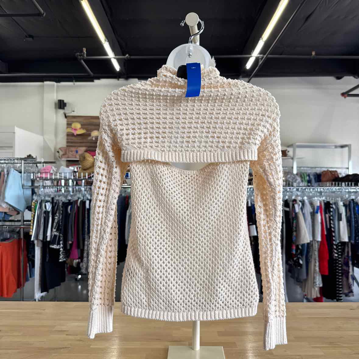 L'Agence Size S Cream Knit Top