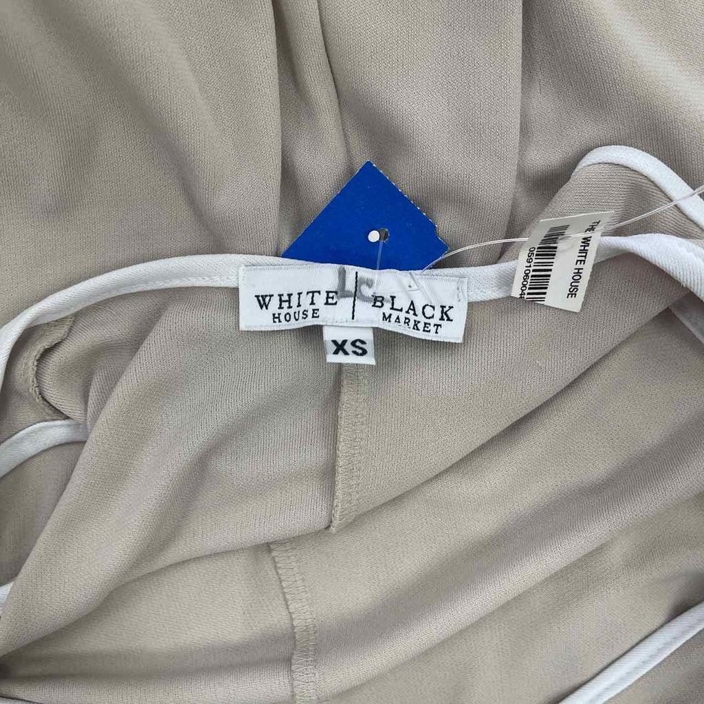 White House Black Market Size XS Tan/Cream Dress