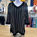 Chico's Size 0 Black Preloved Blouse LS