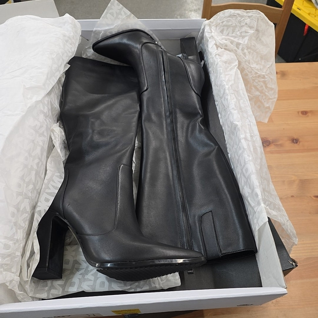 DKNY Shoe Size 8.5 Black Leather Boots