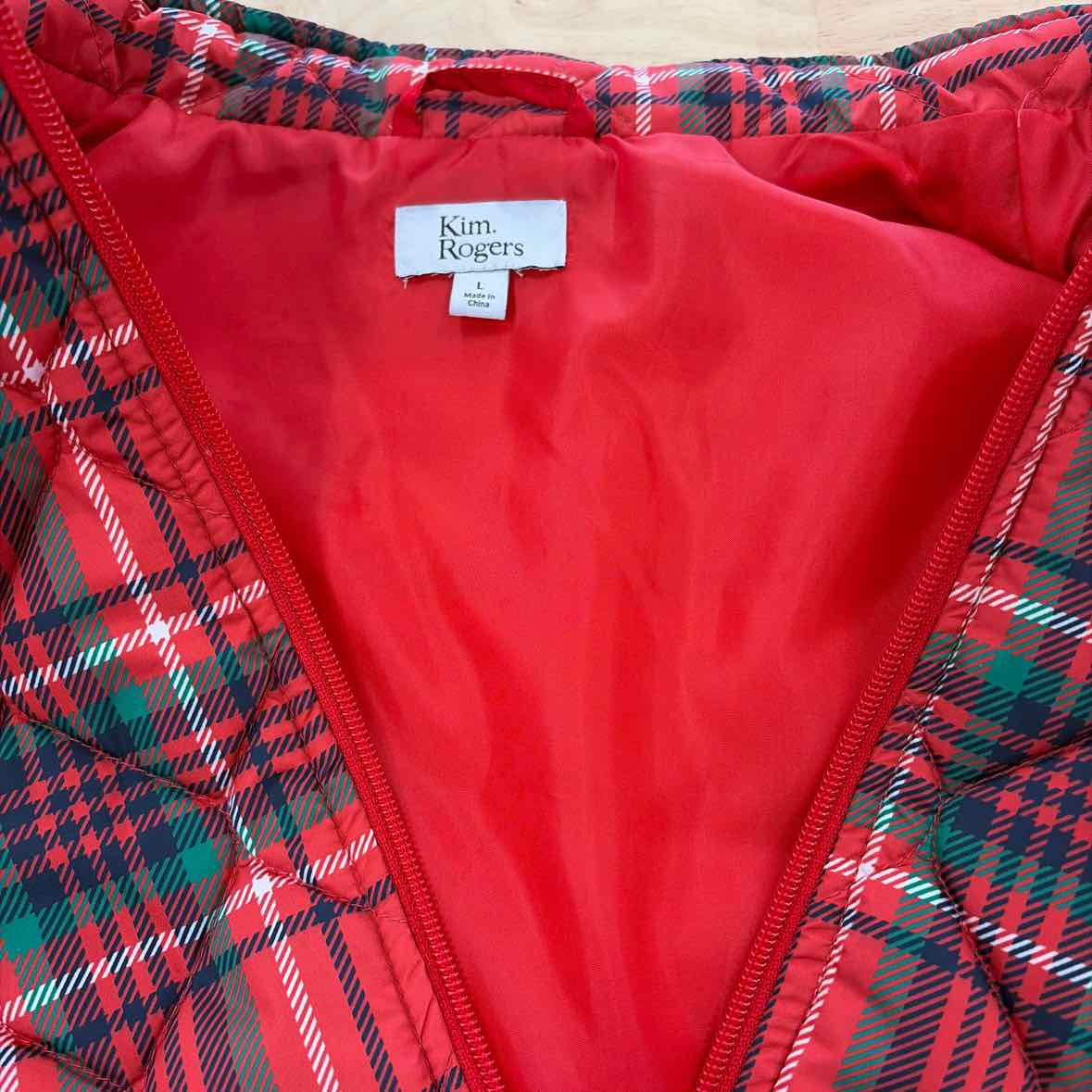 Kim Rogers Size L green, blue, red Polyester Preloved Vest