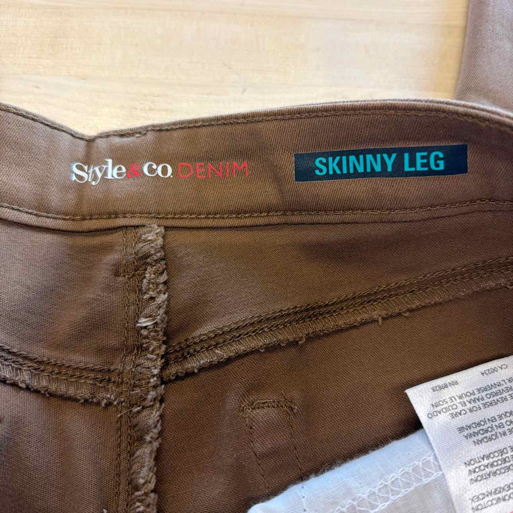 Style & Co. Size 10 Brown Cotton Spandex Preloved Jeans