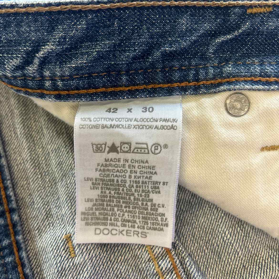 dockers Size 42x30 Blue MENS Jeans