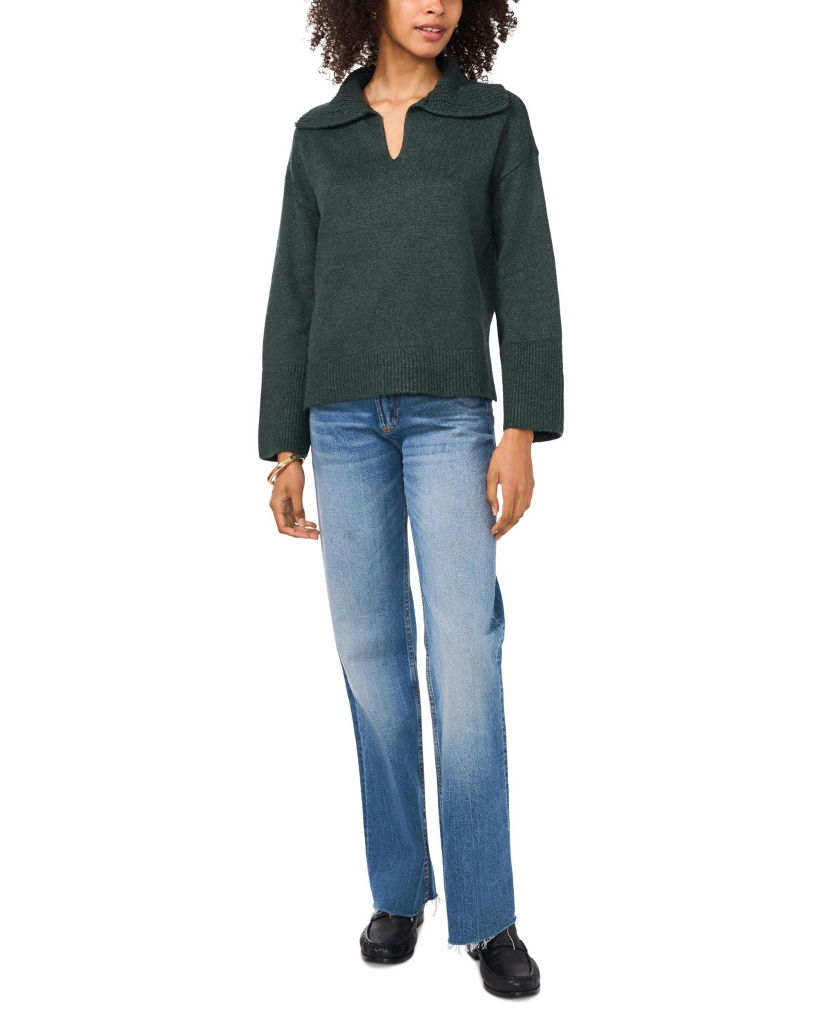 Vince Camuto Size L Green Sweater