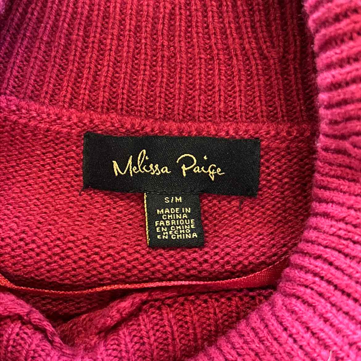 Melissa Paige Size S/M Pink Knit Top