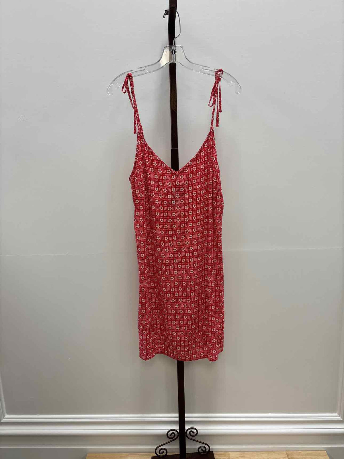 Rip Curl Size S Cala Mayor Tie-Strap Mini Dress - Red