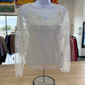 Guess Size XS White Mesh New Blouse