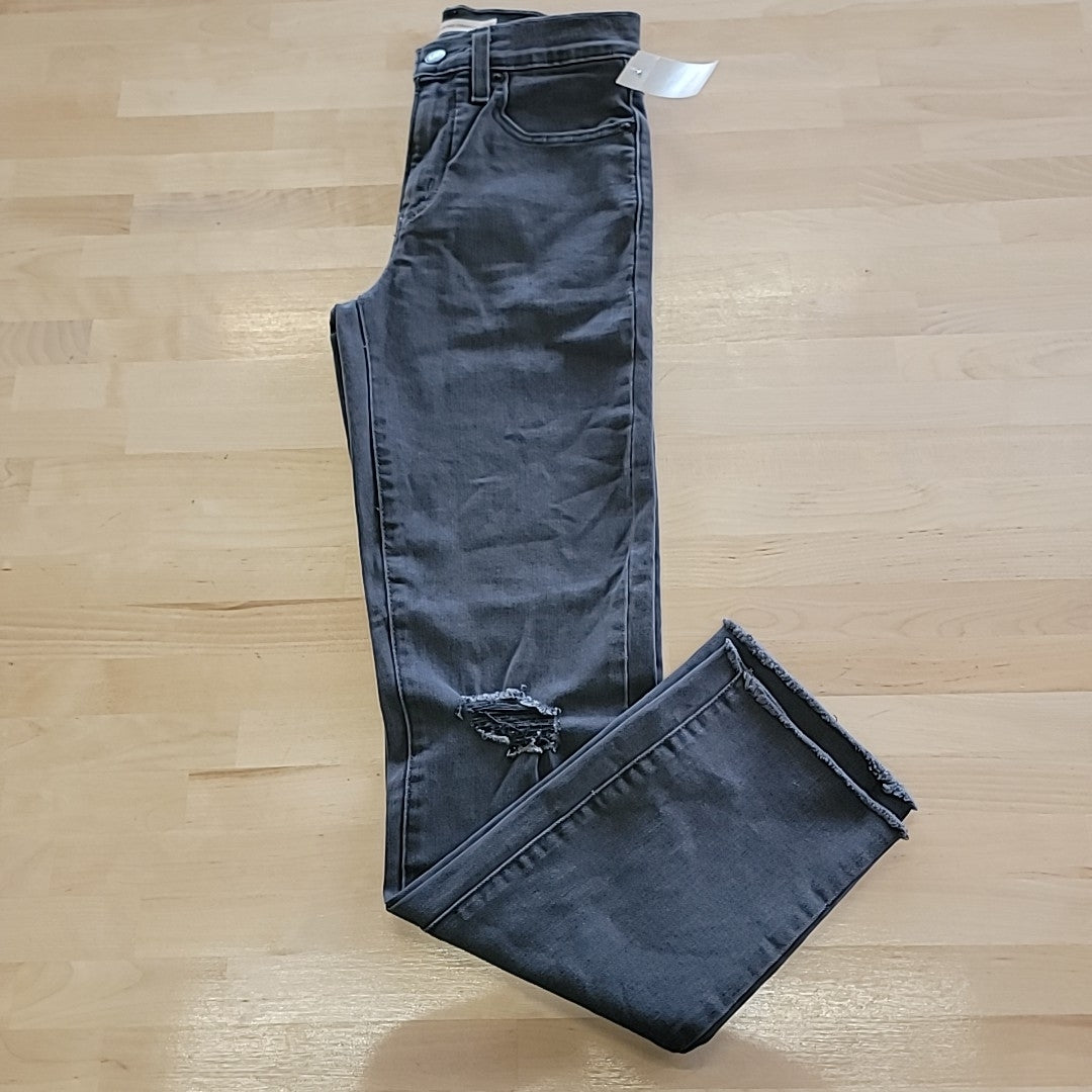 Levi's Size 25 724 Straight-Leg Jeans - Control the Damage Black