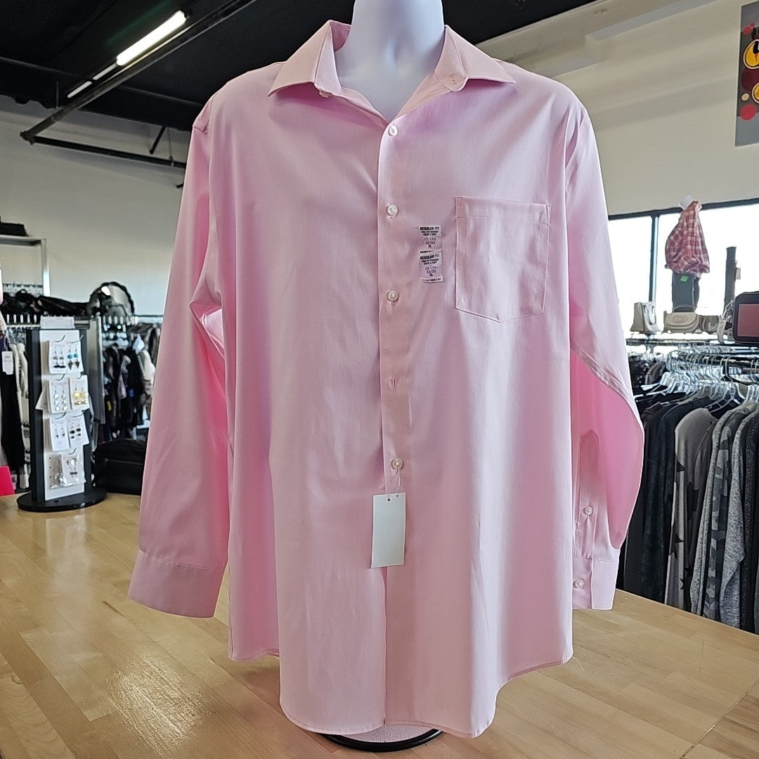 Van Huesen Size XL Pink MENS Button Down Shirt