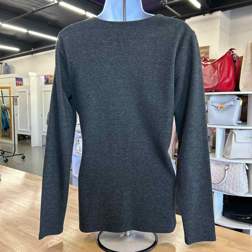 White House Black Market Size S Gray Blouse